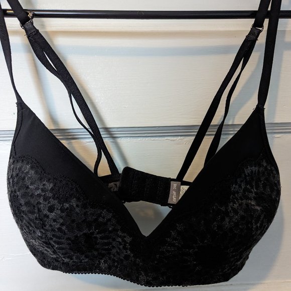 Aerie Be Real Black Bra with Lace - Picture 1 of 4
